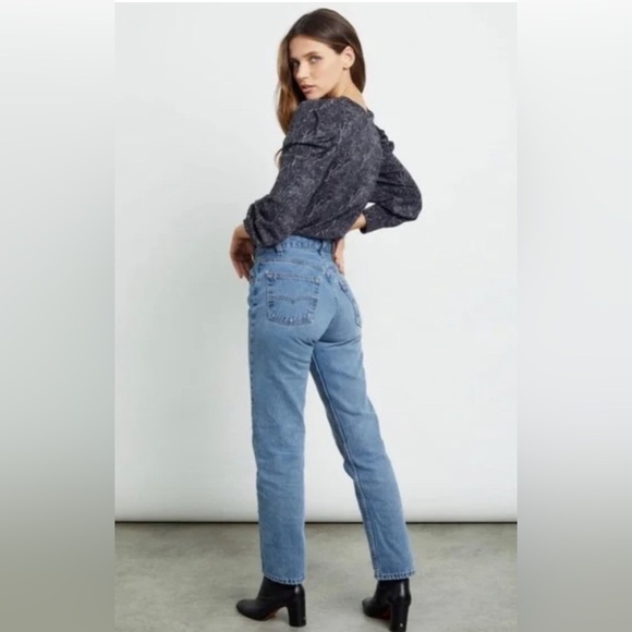 Rails Emilia Charcoal Snakeskin Long Sleeve Crew Neck Top size Small - Picture 2 of 7